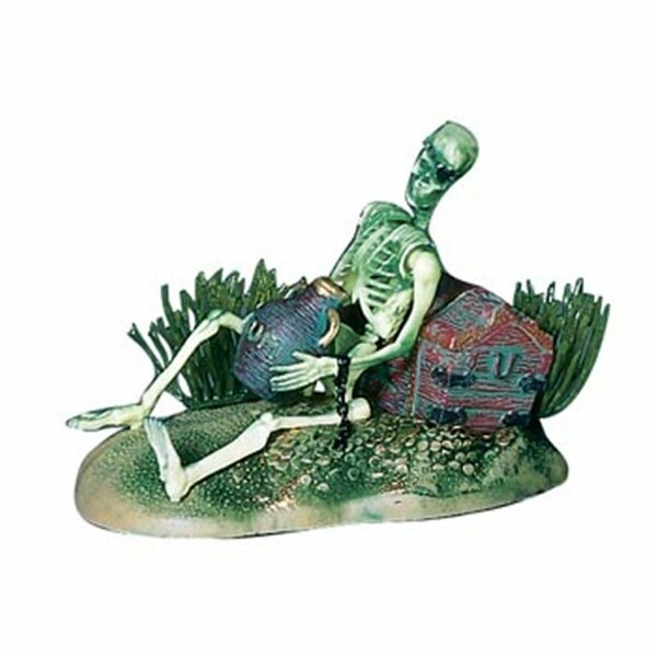 Penn-Plax Action Skeleton with Jug and Treasure Chest 85